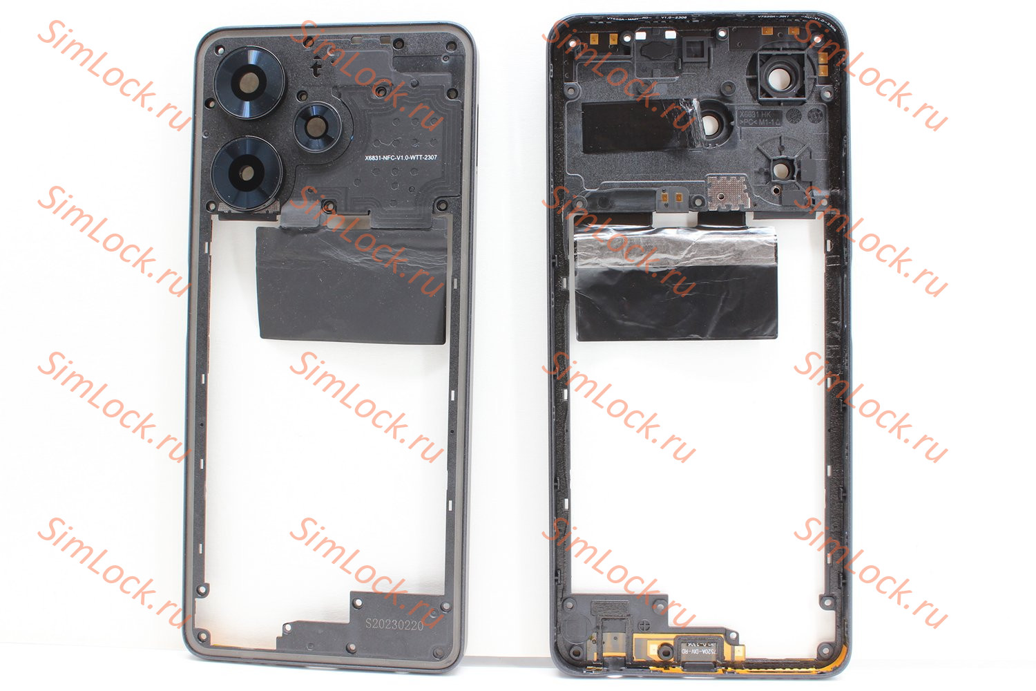 Средняя часть корпуса Infinix Hot 30 (X6831), черный, оригинал