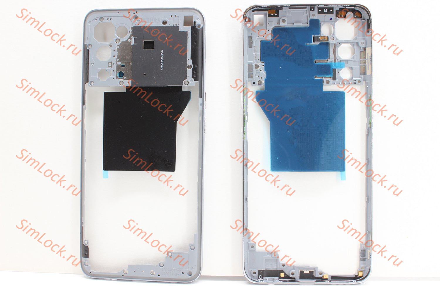 Средняя часть корпуса Realme GT Master Edition (RMX3363), светлое серебро (под белый и перламутровый корпус), К-1