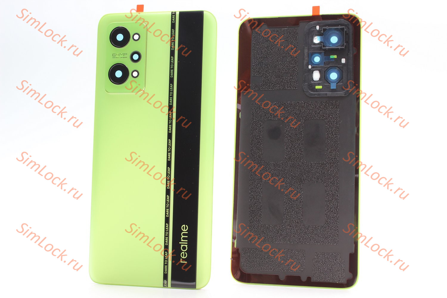 Задняя крышка Realme GT NEO 2 (RMX3370), со стеклом камеры, зеленый, К-1