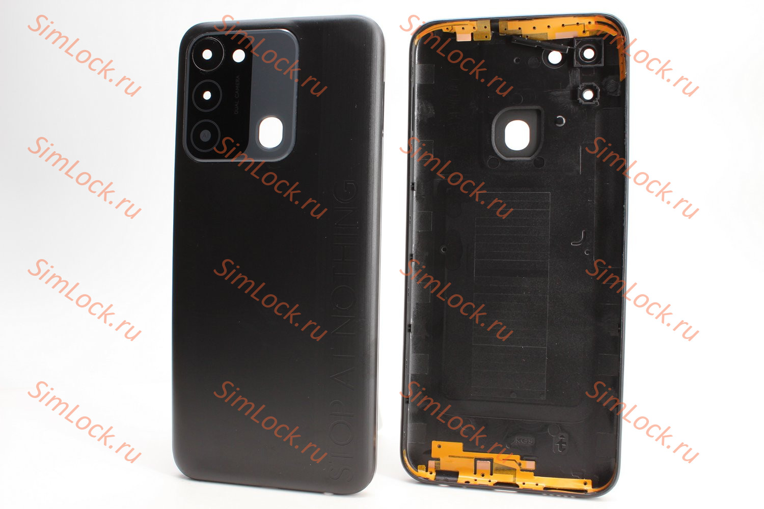 Задняя крышка Tecno Spark 8C (KG5N), Go 2022 (KG5), черный (темно-серый), К-2