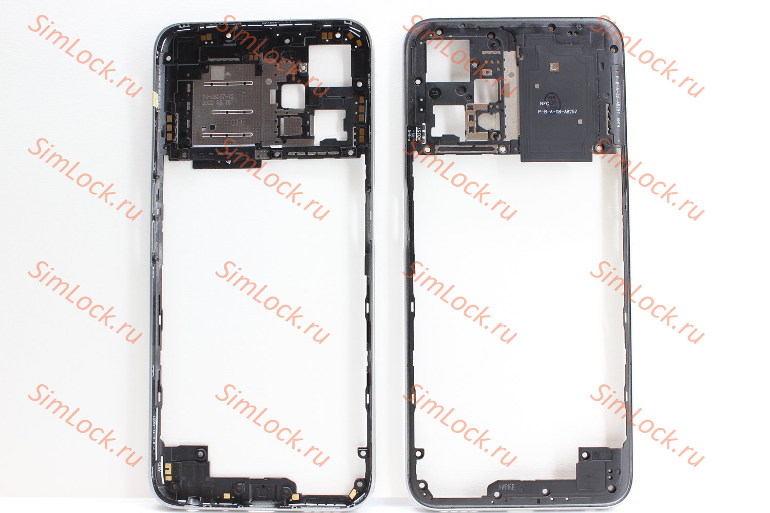 Средняя часть корпуса Realme 9 Pro (RMX3472), серебро (белый), К-1