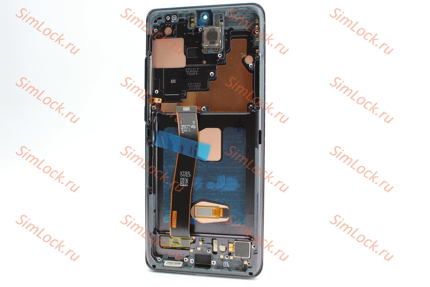 Дисплей Samsung G988F Galaxy S20 Ultra, черный, в рамке, OLED, К-1