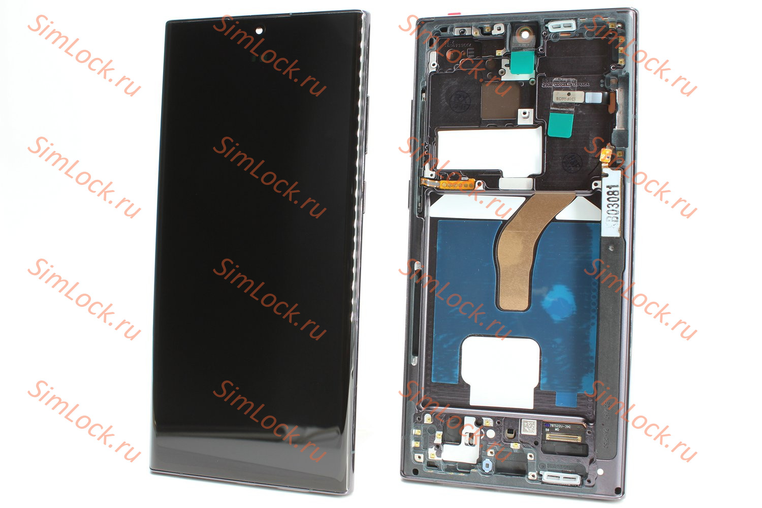 Дисплей Samsung S908B Galaxy S22 Ultra, черный, в рамке, OLED, К-1