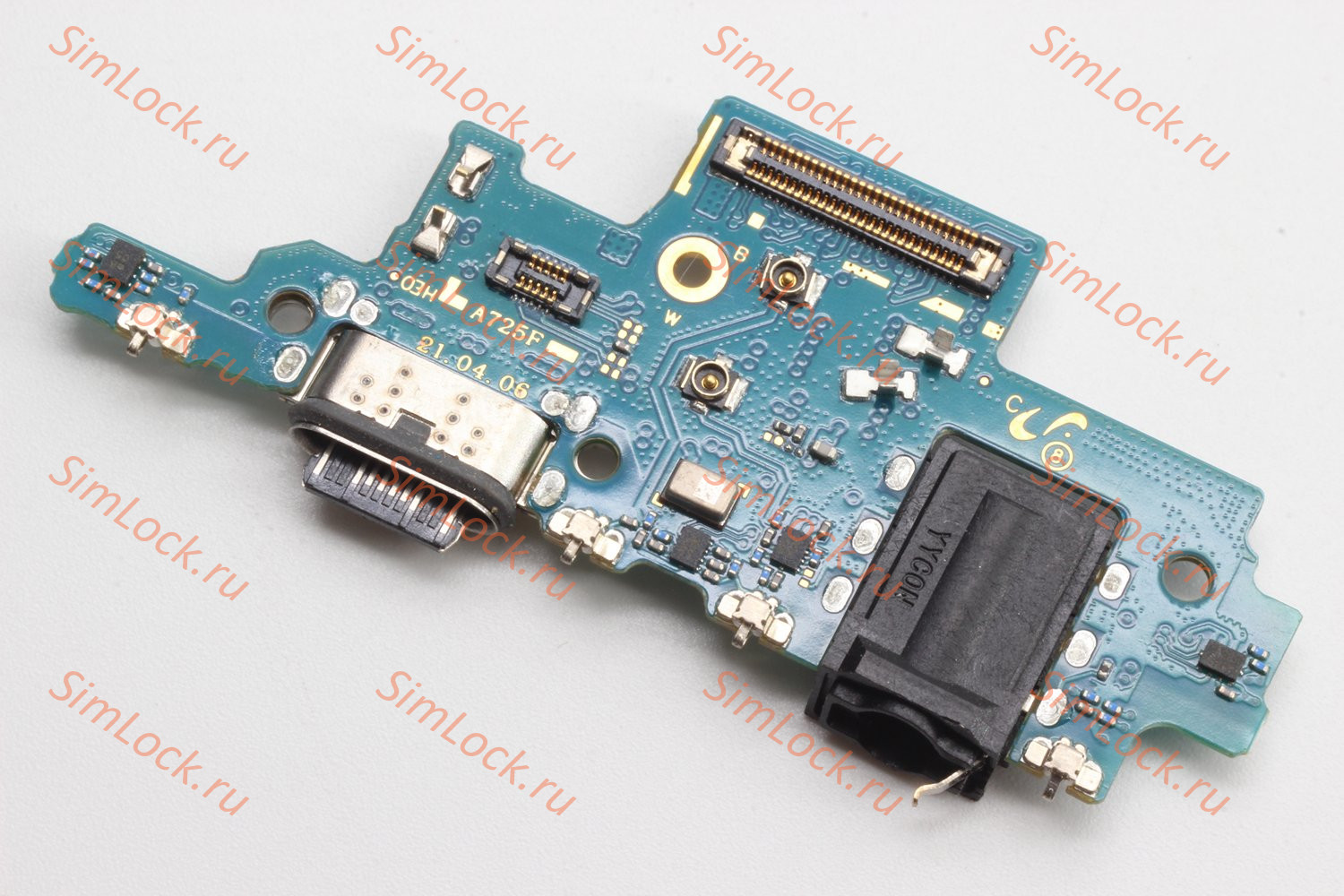 Нижняя плата (шлейф) Samsung A725 Galaxy A72 с разъемом зарядки, К-2