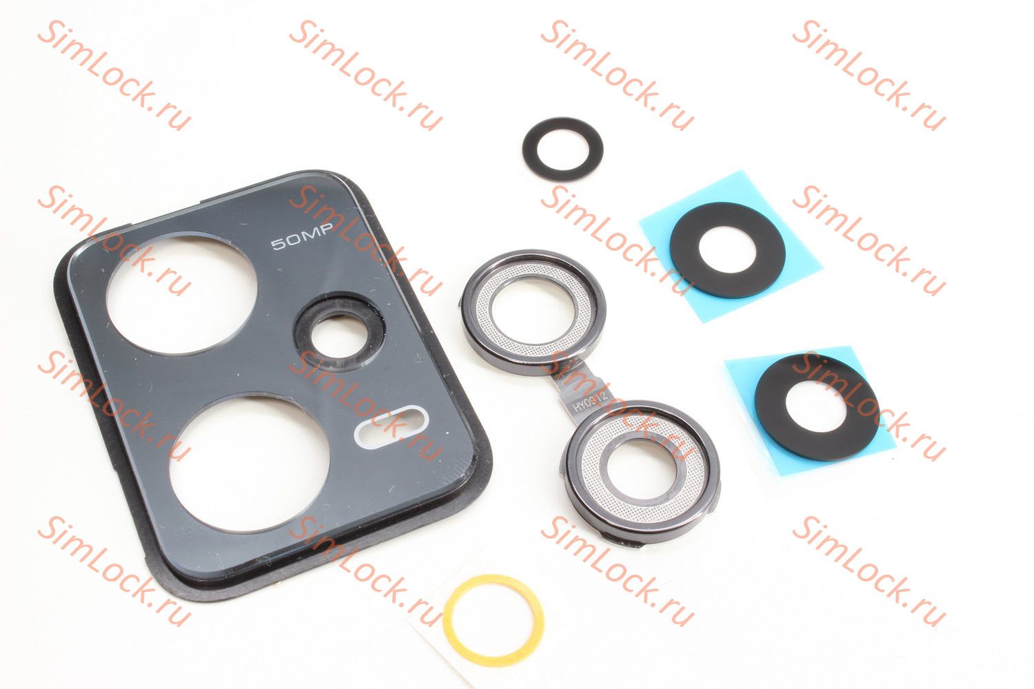 Стекло камеры Xiaomi Redmi Note 12 Pro 5G (22101316C), 3 шт, с черной рамкой