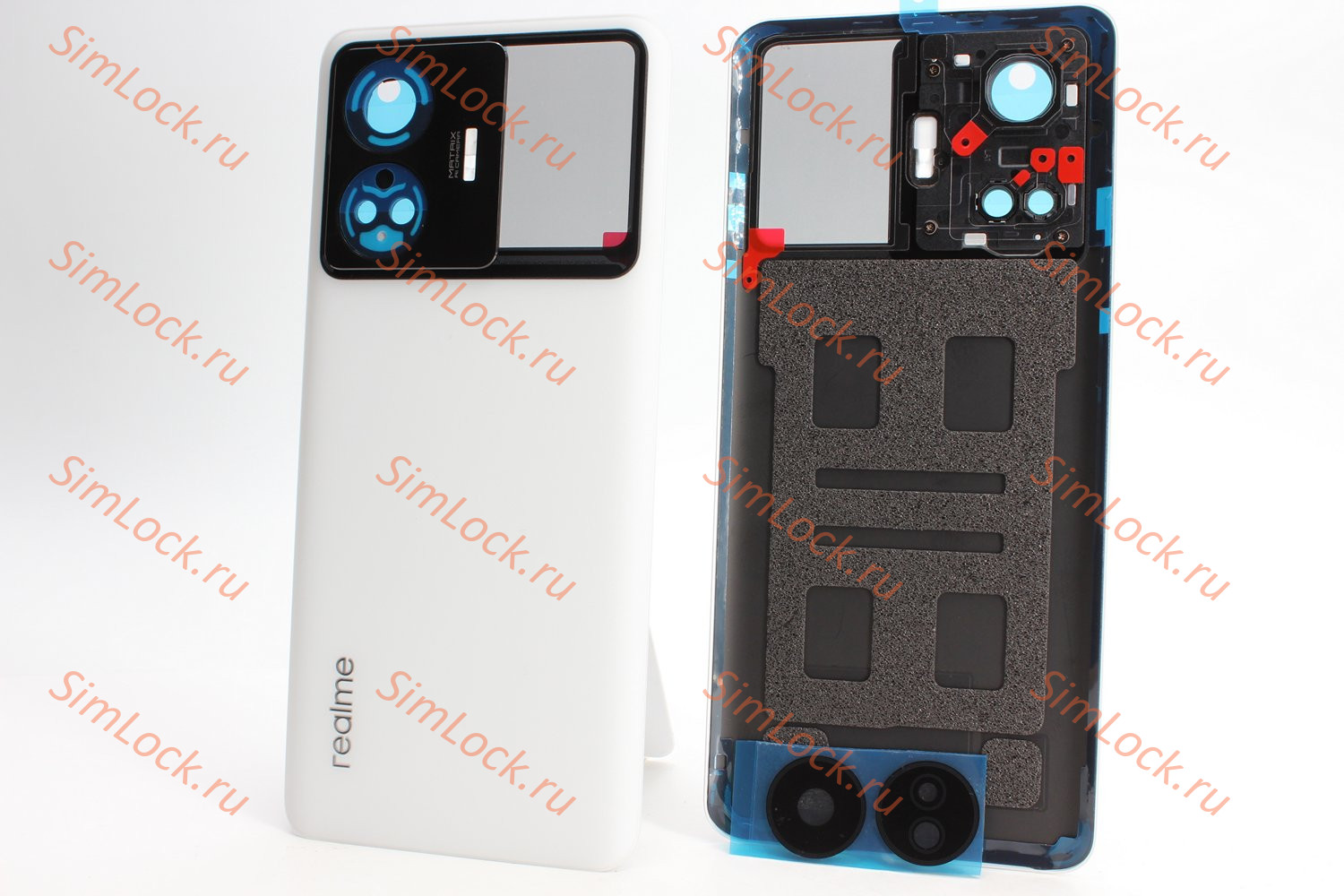 Задняя крышка Realme GT3 (RMX3709), GT NEO 5 (RMX3706), со стеклом камеры, белый, оригинал