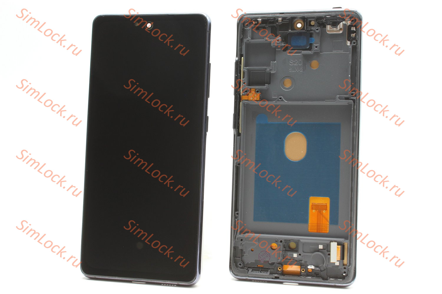 Дисплей Samsung G780F, G781B Galaxy S20 FE, S20 FE 5G, синий, в рамке, Full size OLED, К-1