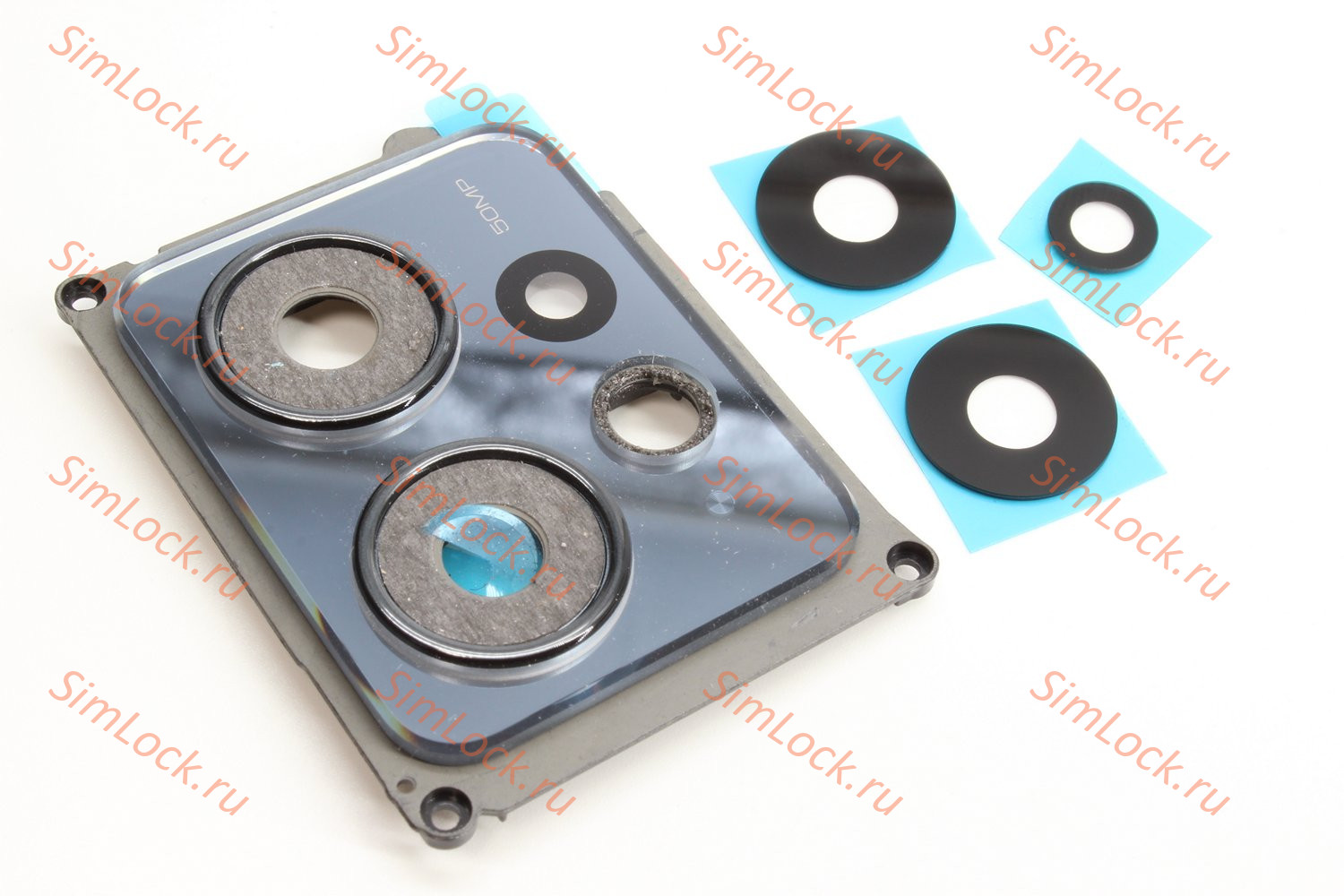 Стекло камеры Xiaomi Redmi Note 12 4G, (23021RAA2Y) 3 шт, с черной рамкой