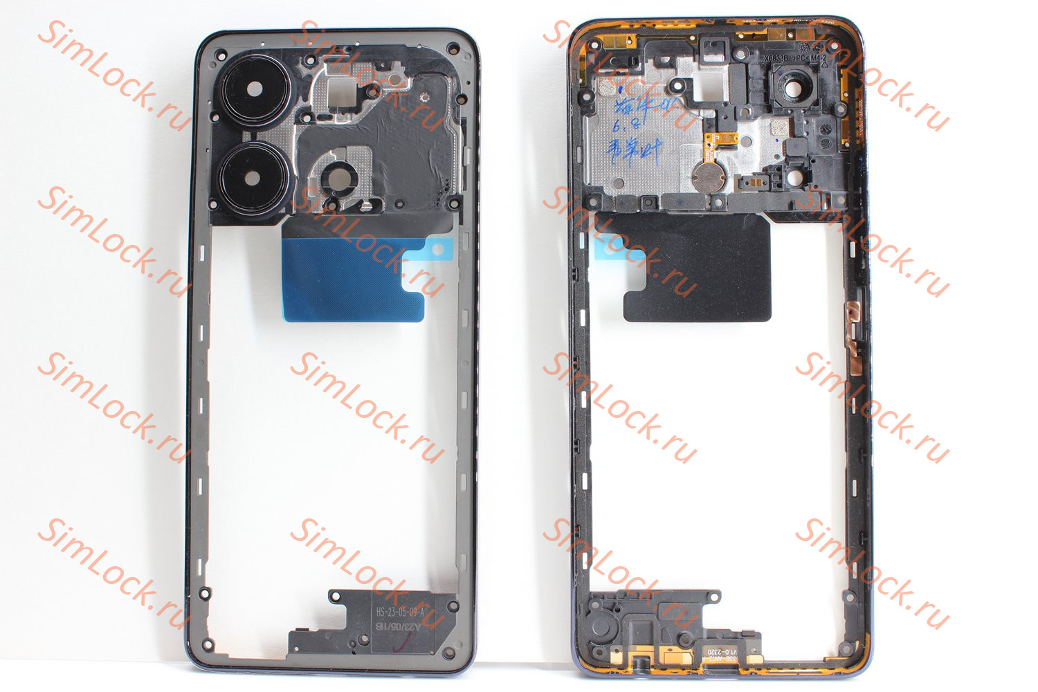 Средняя часть корпуса Infinix Note 30 (X6833), черный, оригинал