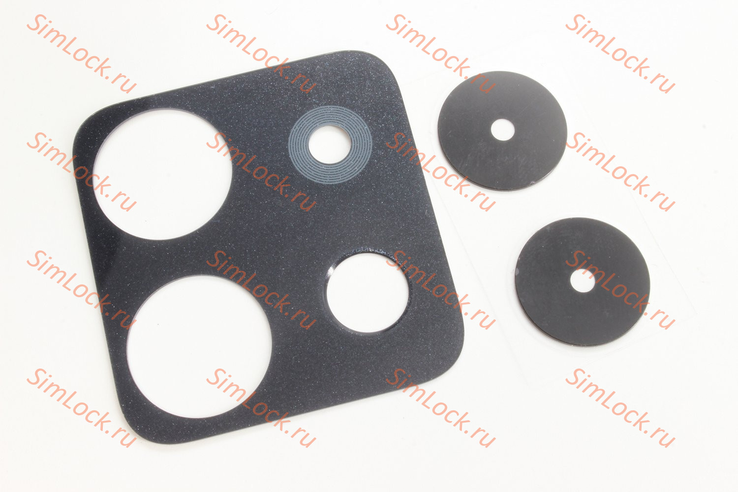 Стекло камеры Infinix Smart 7 (X6515), Smart 7 Plus (X6517), Smart 7 HD (X6516) 2 шт, с черной панелью