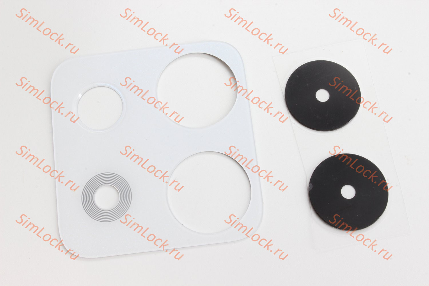 Стекло камеры Infinix Smart 7 (X6515), Smart 7 Plus (X6517), Smart 7 HD (X6516) 2 шт, с белой панелью