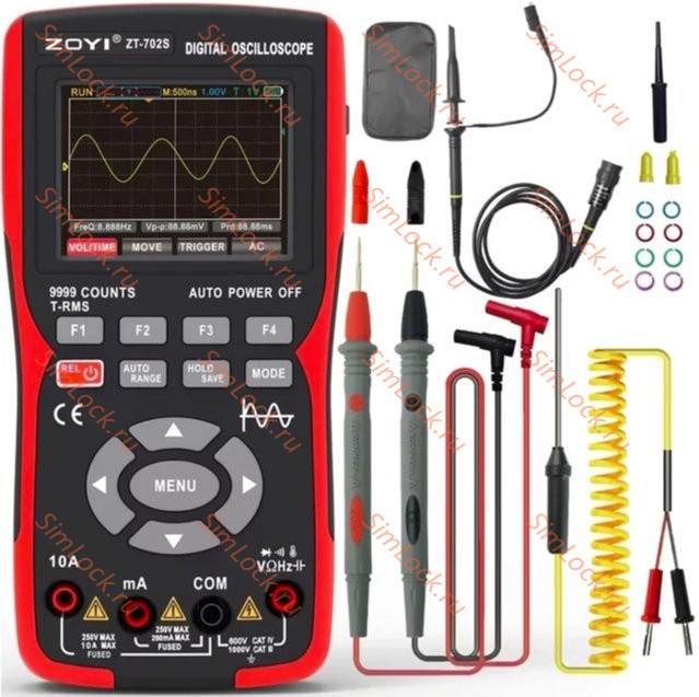 Мультиметр ZOTEK ZT702S, с встроенным осцилографом