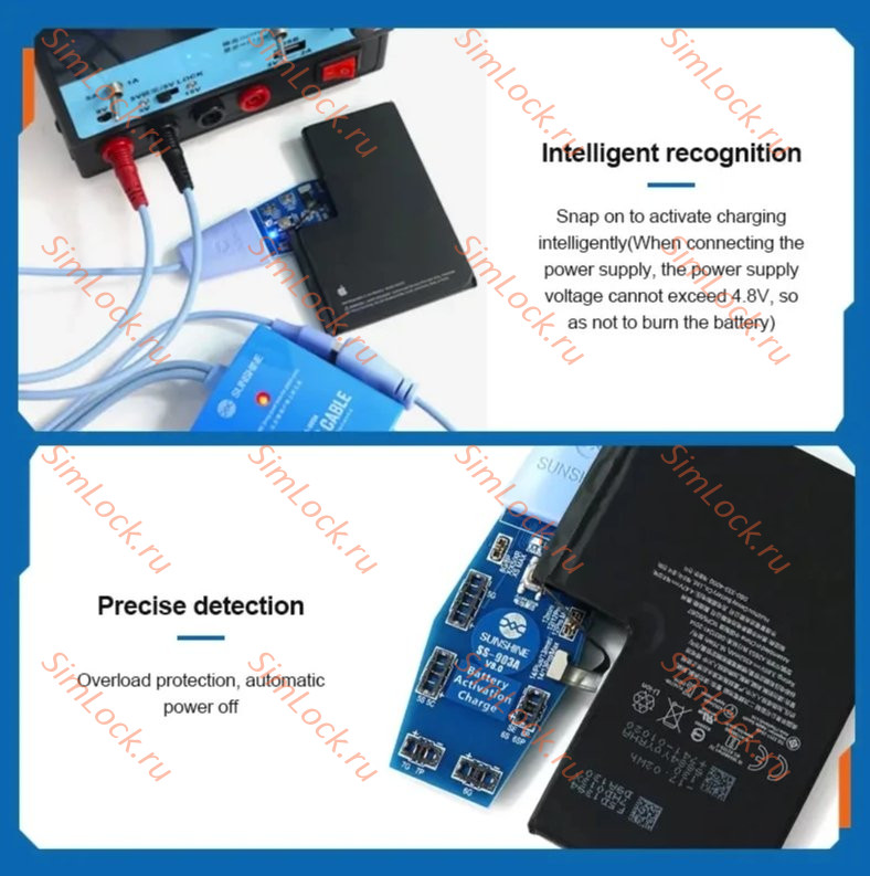Плата Sunshine SS-903A - V8.0 для активации и зарядки аккумуляторов iPhone от 6 до 14 Pro Max