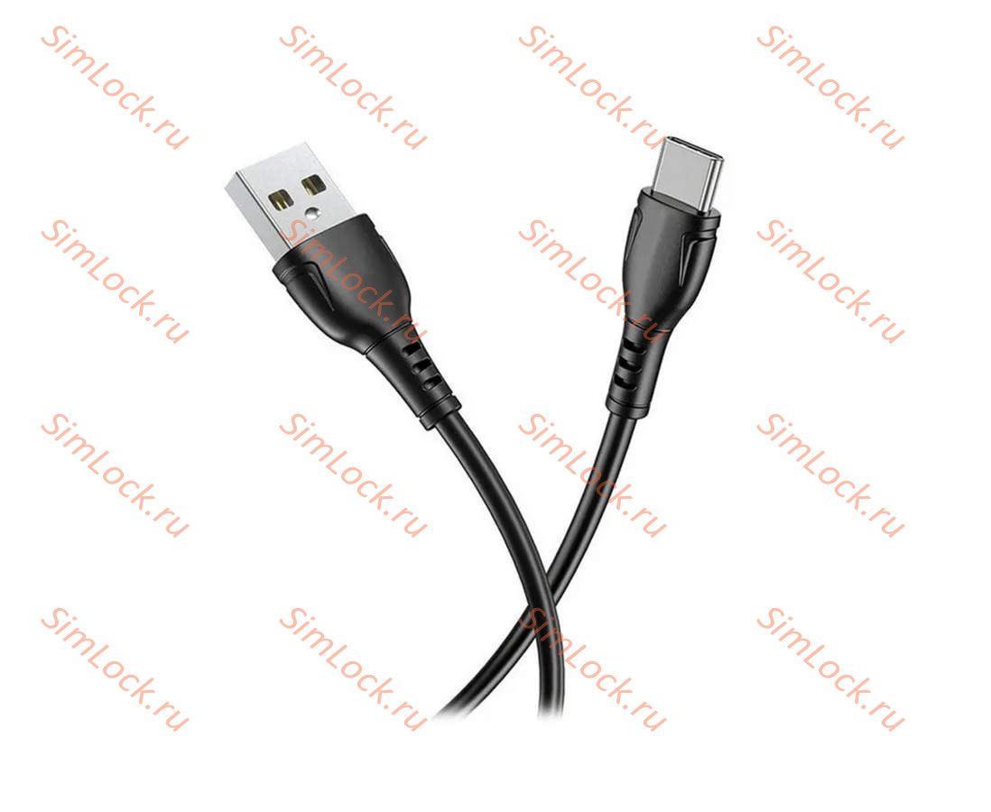 Кабель USB - Type-C Axtel AX51, 2.4A, 25см, черный