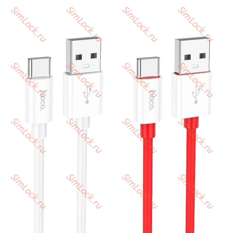 Кабель USB - Type-C HOCO X87, силиконовый, 100см, белый