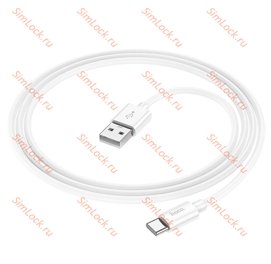 Кабель USB - Type-C HOCO X87, силиконовый, 100см, белый