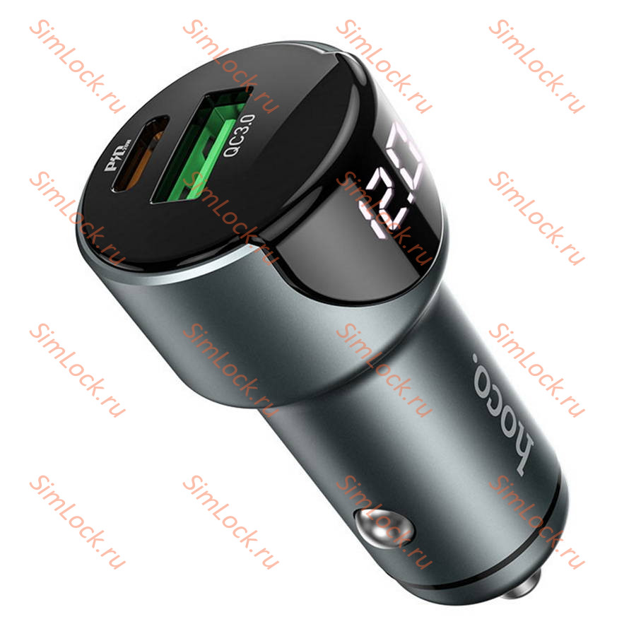 АЗУ Hoco Z42 Light road A+C, PD20W, QC3.0, FCP, AFC, серый