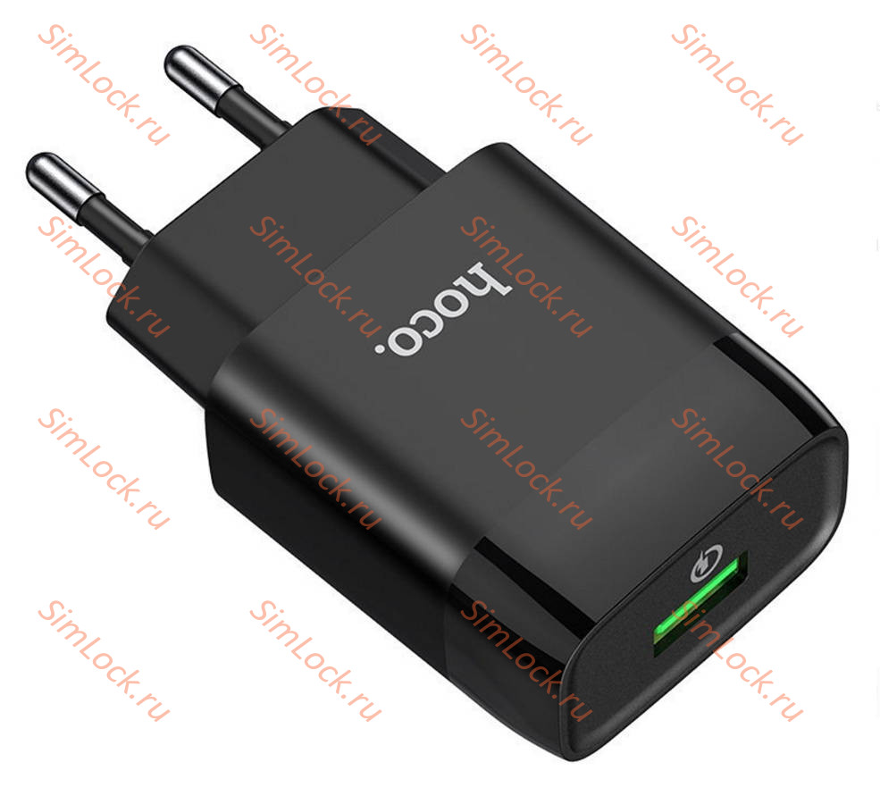 СЗУ HOCO C72Q Glorius, 3A, черный, 18W, QC3.0 / QC2.0