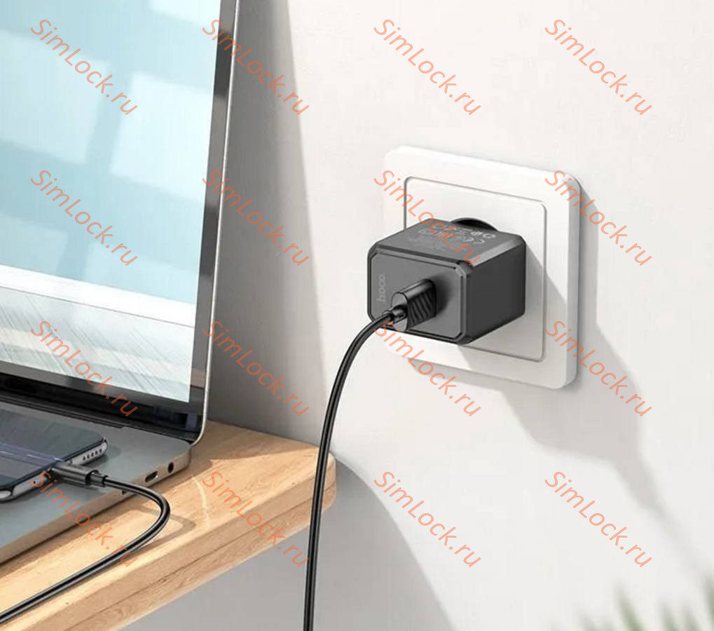 СЗУ HOCO CS11A Ocean, 2.1A, черный + кабель microUSB