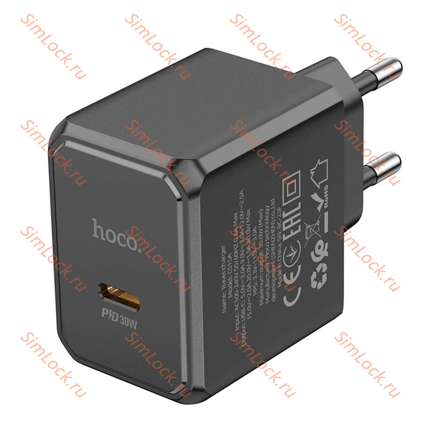 СЗУ HOCO CS15A Ocean, черный, Type-C PD30W