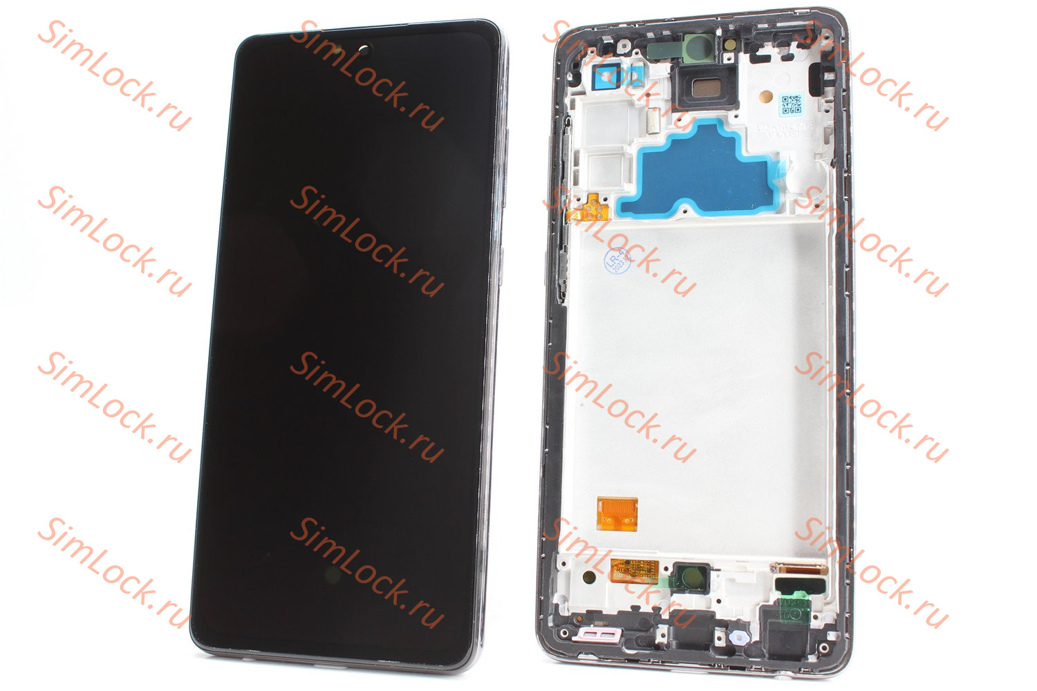 Дисплей Samsung A725F Galaxy A72, OLED full size, в черной рамке, К-1