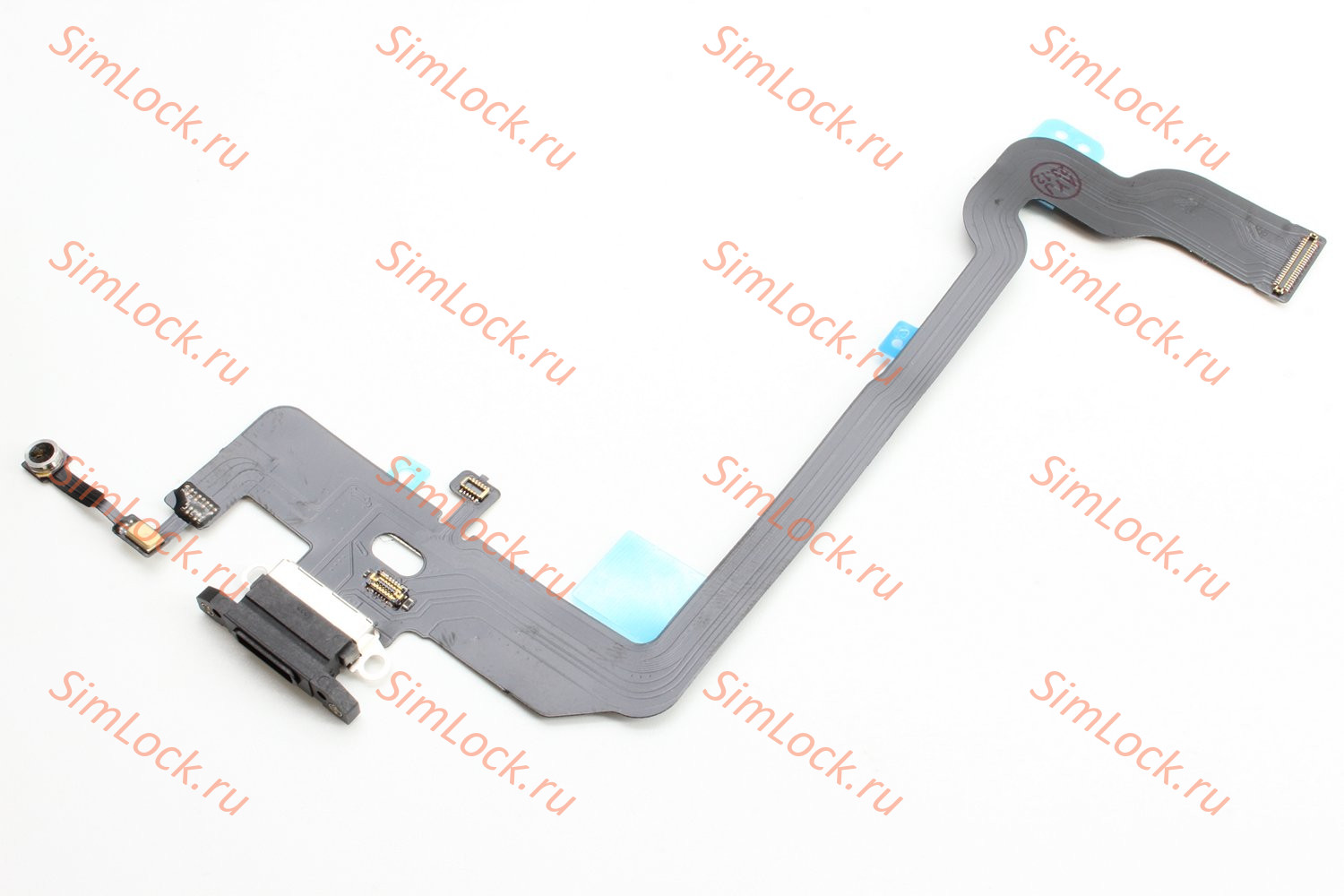 Шлейф iPhone XS с разъемом зарядки, черный, К-3