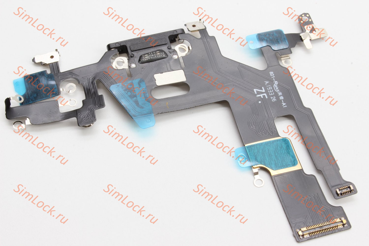 Шлейф iPhone 11 с разъемом зарядки, черный, К-2