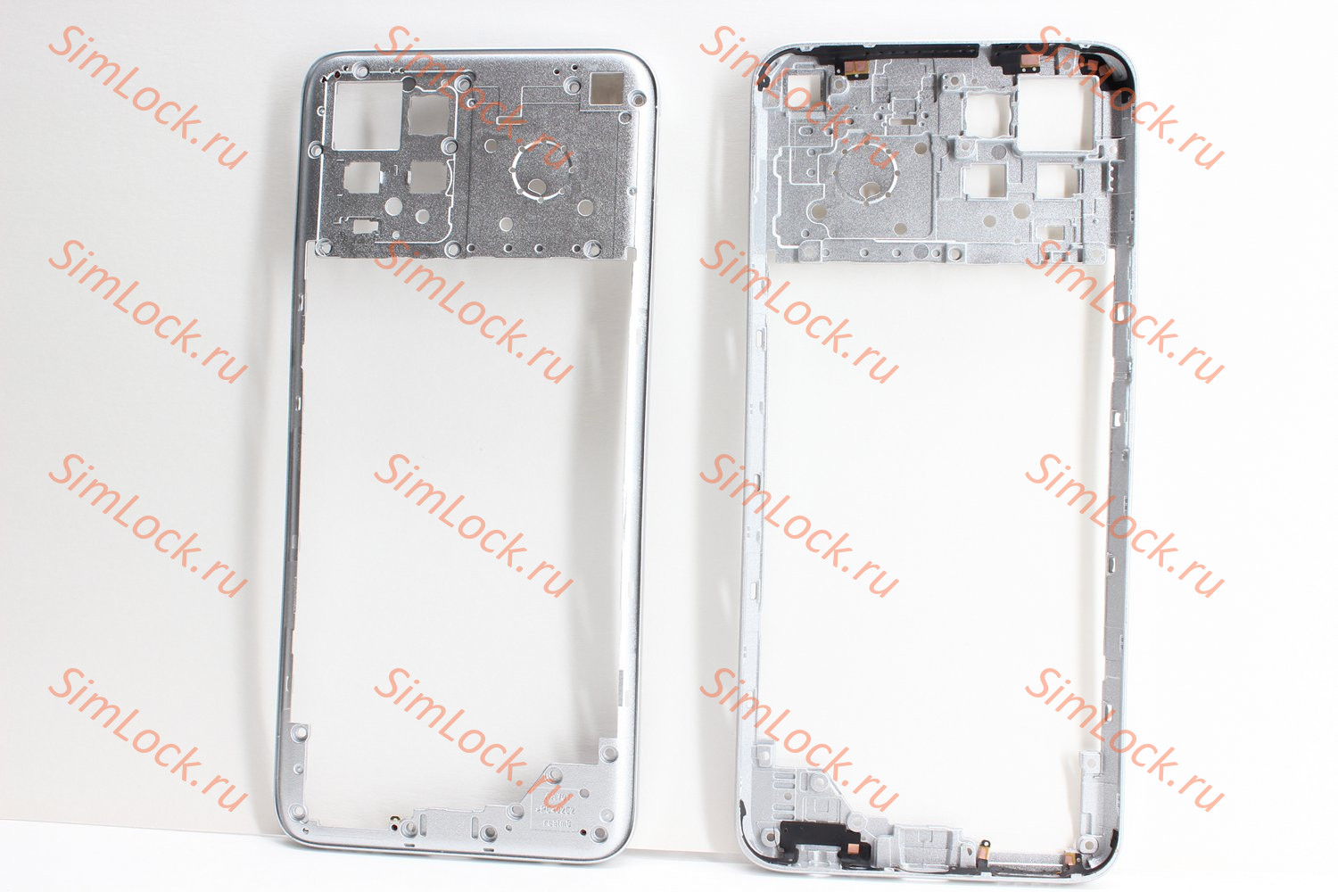 Средняя часть корпуса Realme 8 4G (RMX3085), подходит к Realme 8 Pro, серебро, К-2