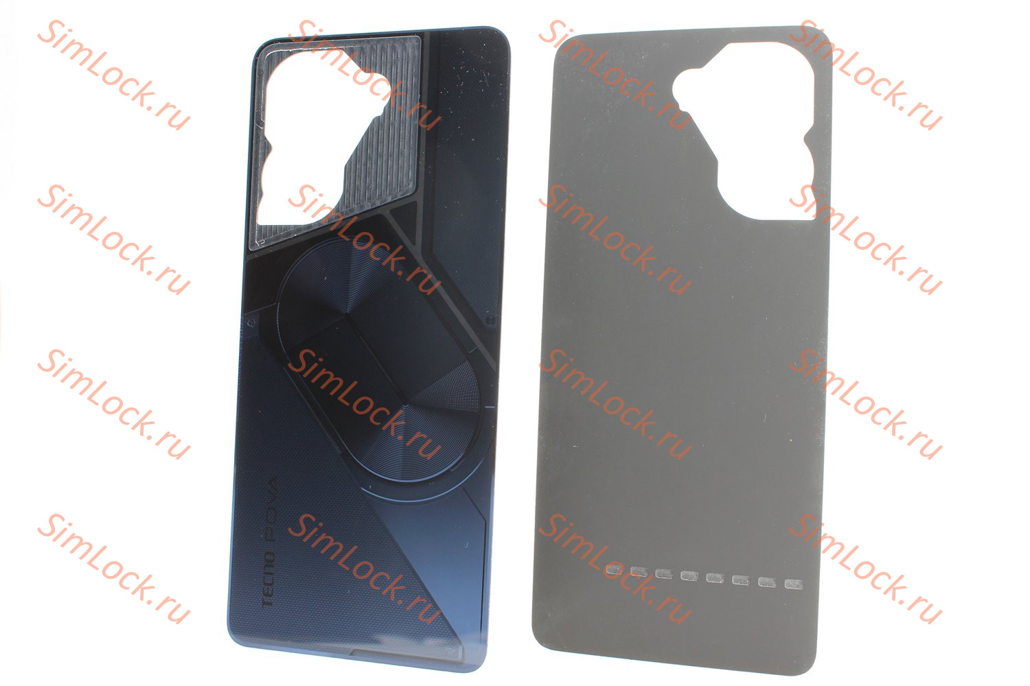 Задняя крышка Tecno Pova 5 Pro 5G (LH8n), подходит для Pova 5 (LH7n), со световодом, черный, К-1