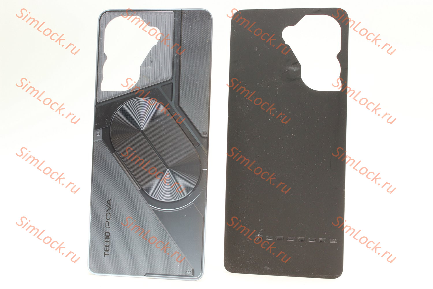 Задняя крышка Tecno Pova 5 Pro 5G (LH8n), подходит для Pova 5 (LH7n), со световодом, серебристый, К-1