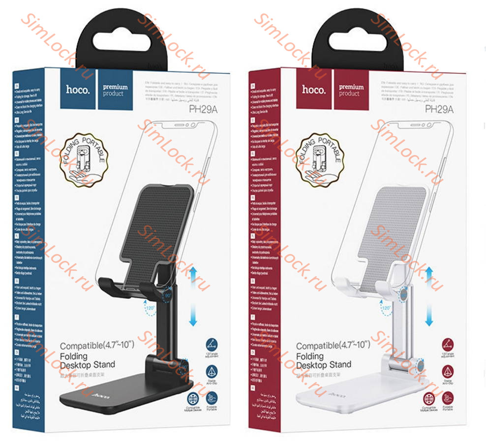 Держатель для мобильных устройств настольный Hoco PH29A Carry, черный