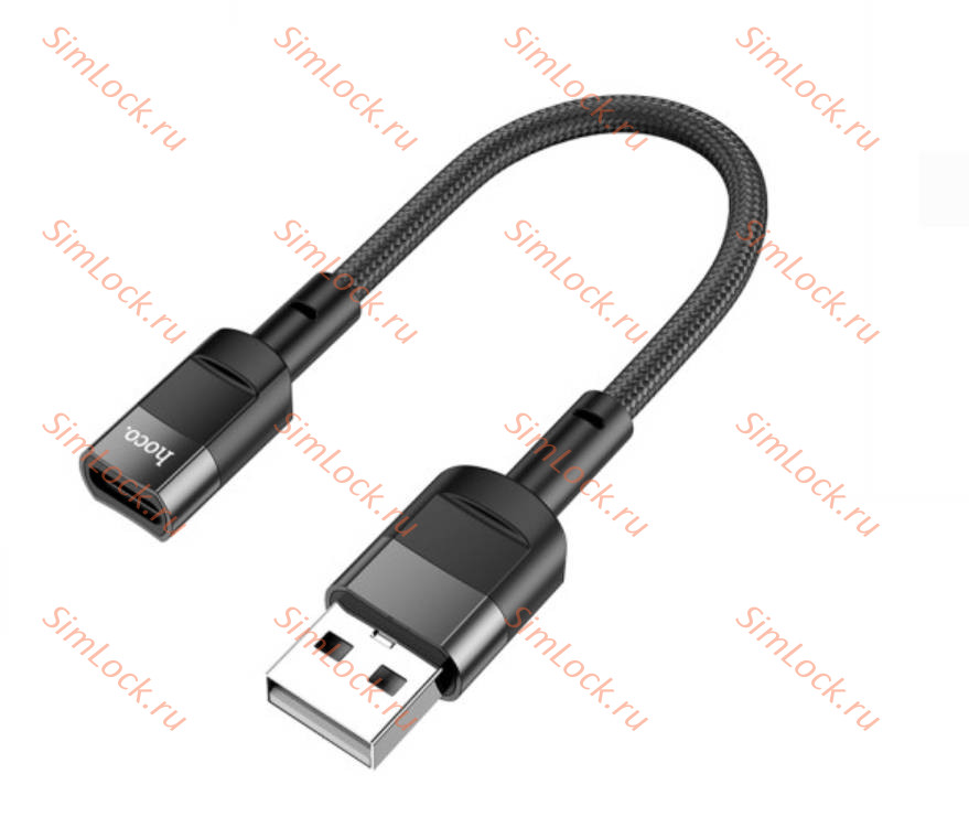 Кабель Type-С female - USB male, USB3.0, HOCO U107, зарядка и передача данных, 10 cм