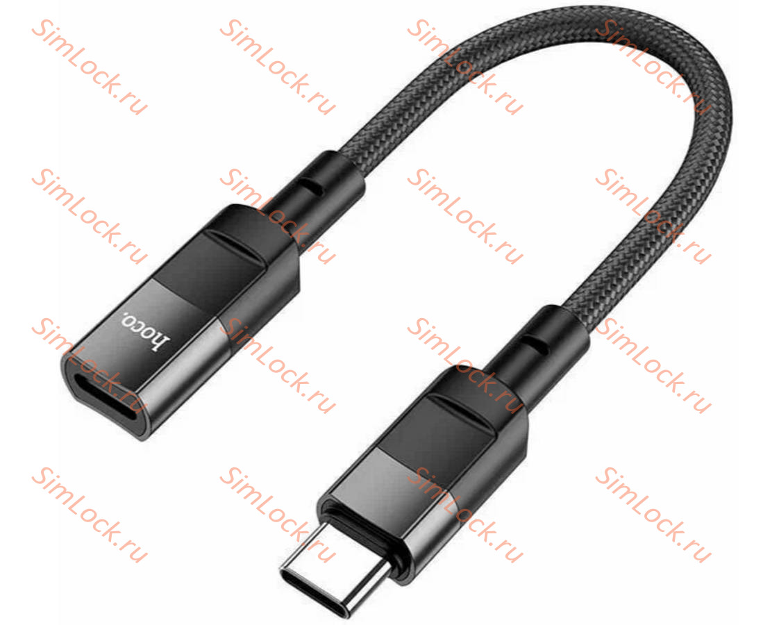Кабель Type-С male - Lightning female, USB3.0, HOCO U107, зарядка и передача данных, 10 cм