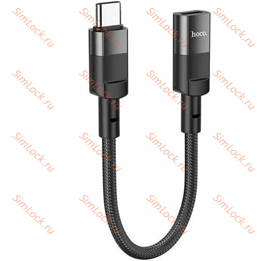 Кабель Type-С male - Lightning female, USB3.0, HOCO U107, зарядка и передача данных, 10 cм