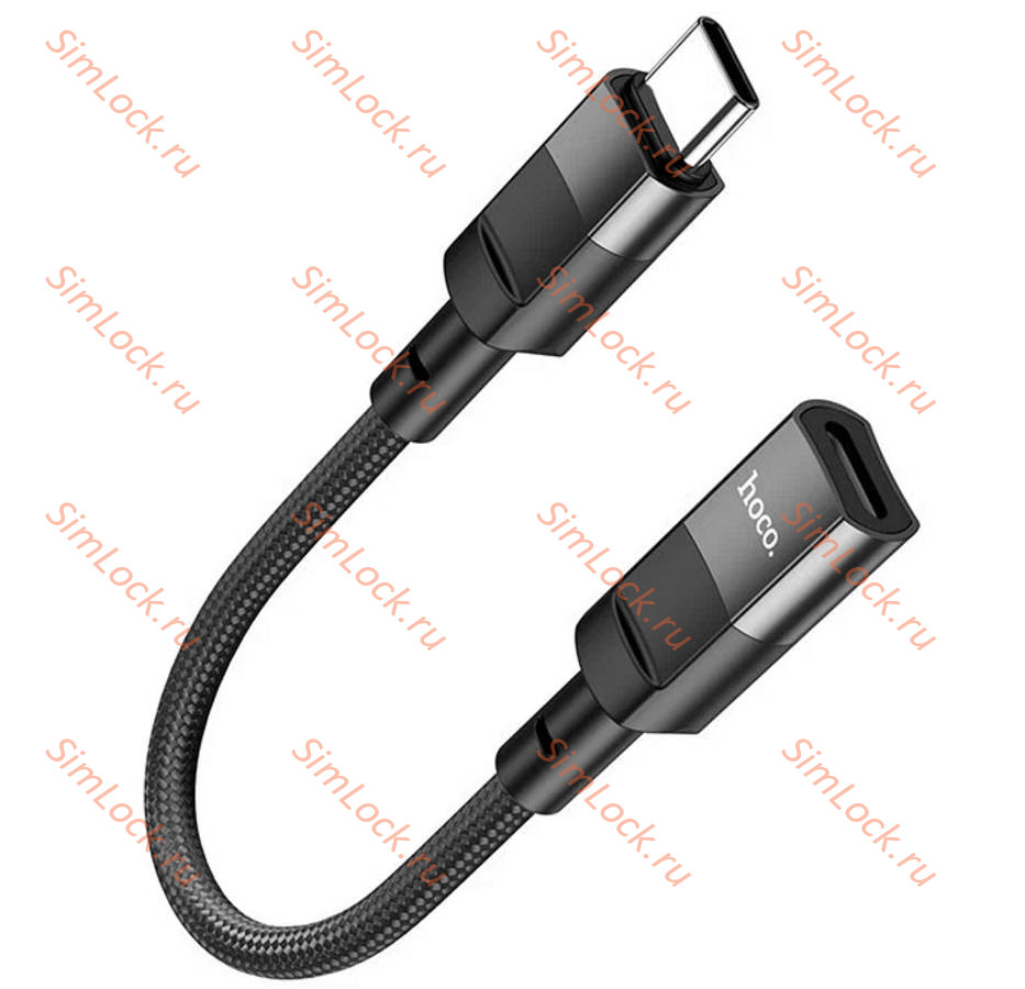 Кабель Type-С male - Lightning female, USB3.0, HOCO U107, зарядка и передача данных, 10 cм