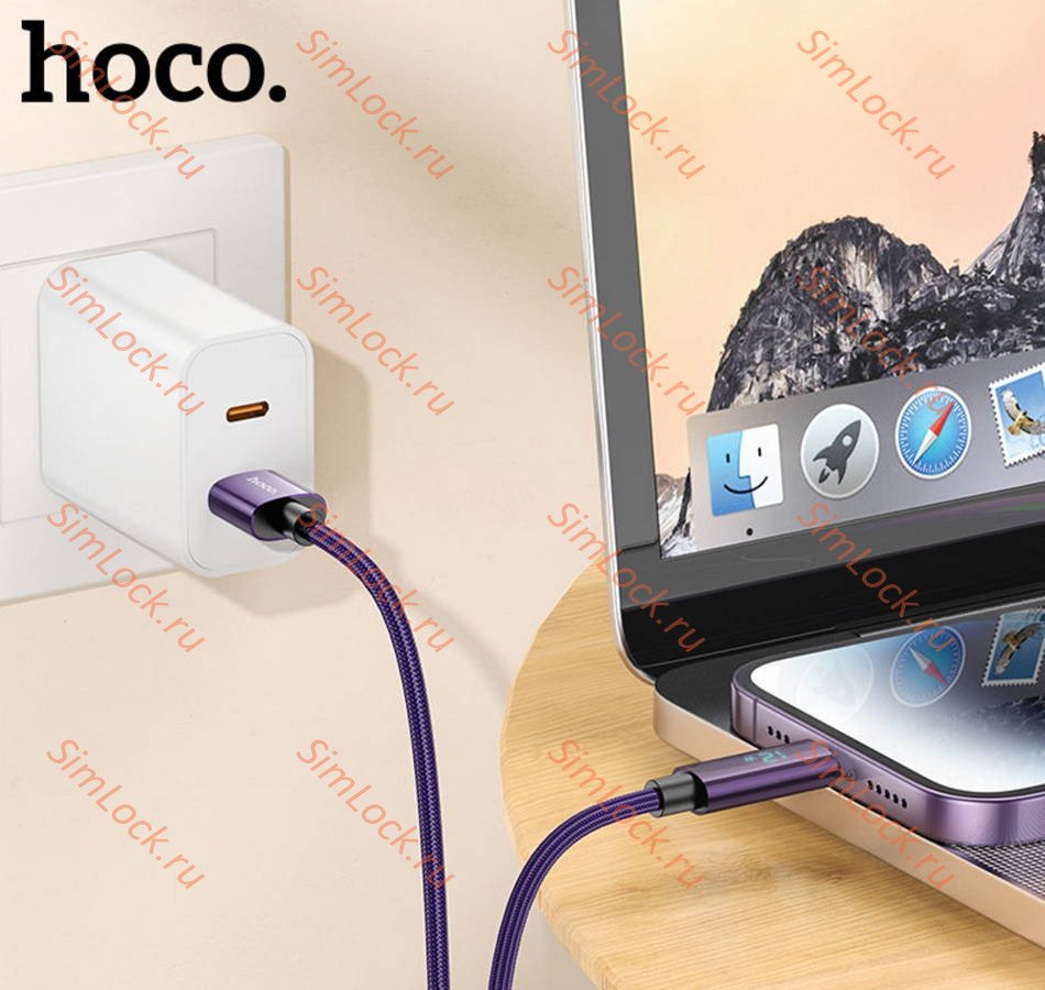 Кабель USB - Lightning HOCO U125 с дисплеем, 120 см