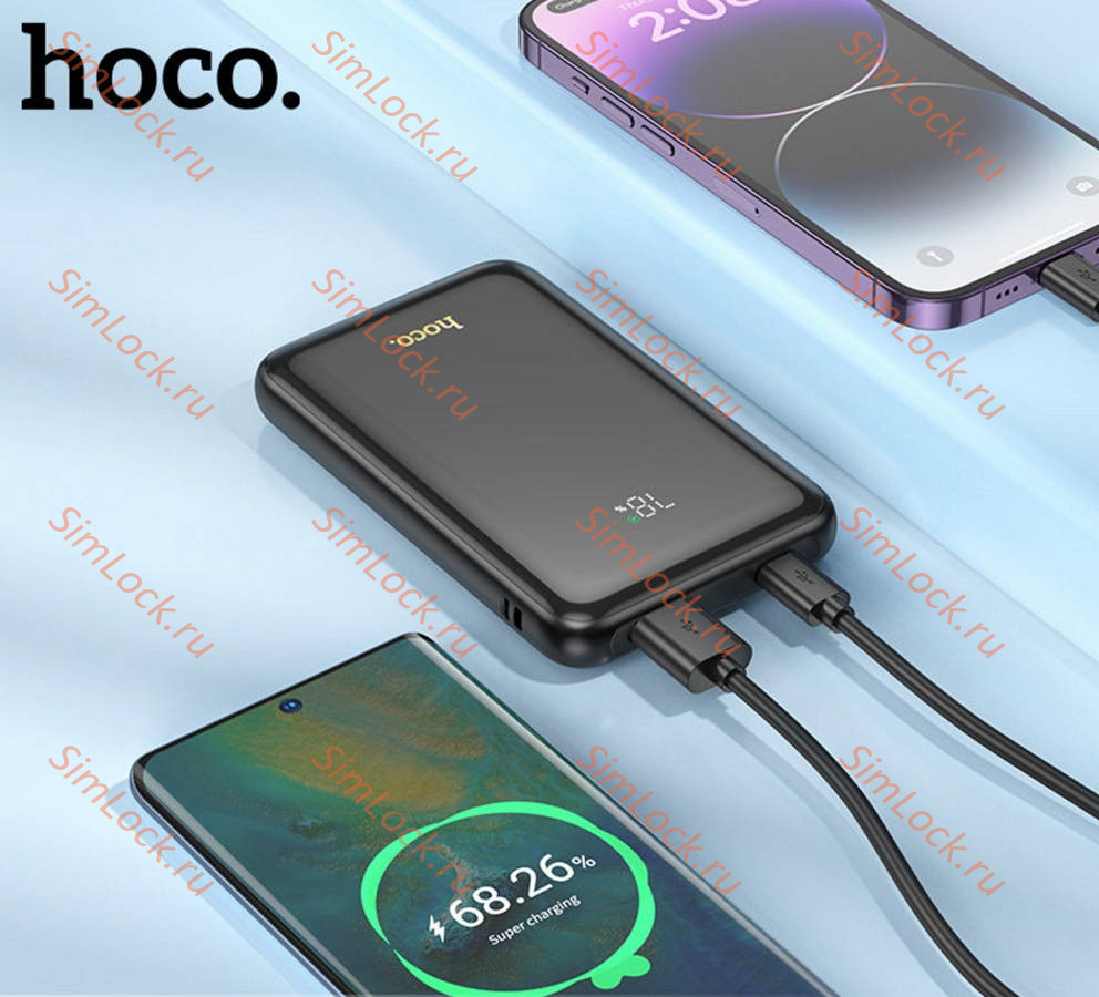 Внешний аккумулятор Hoco Q21 Great 22.5W + PD20W, 10000 мАч, черный