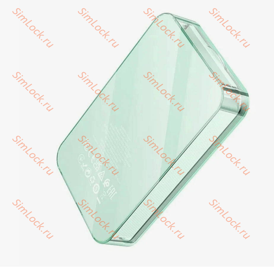 Внешний аккумулятор Hoco Q14A Ice Crystal PD20W, Magsafe, беспроводная зарядка, 10000 мАч, синий