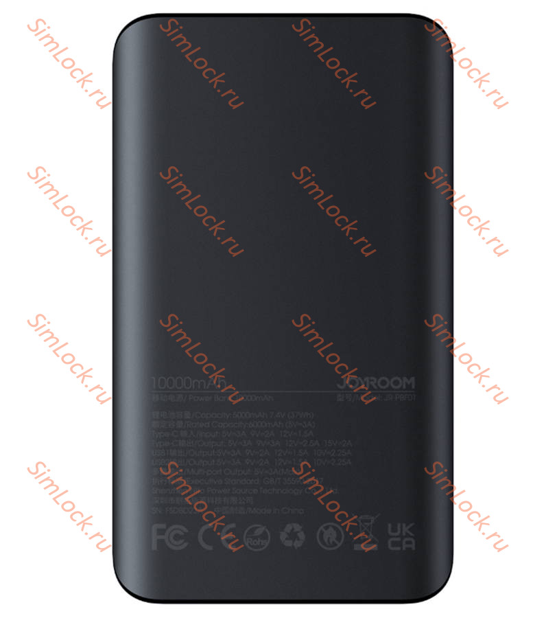 Внешний аккумулятор JoyRoom JR-PBF01, 30W, 10000 мАч, черный