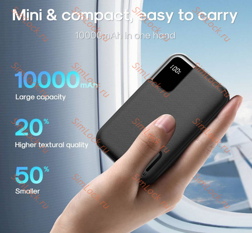 Внешний аккумулятор JoyRoom JR-QP190 mini 20W, 10000 мАч, черный