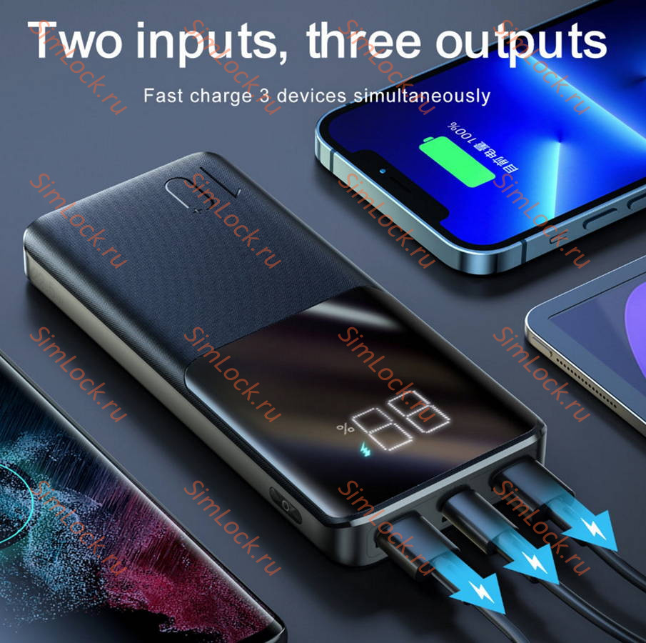 Внешний аккумулятор JoyRoom JR-QP191, 22.5W, 10000 мАч, черный