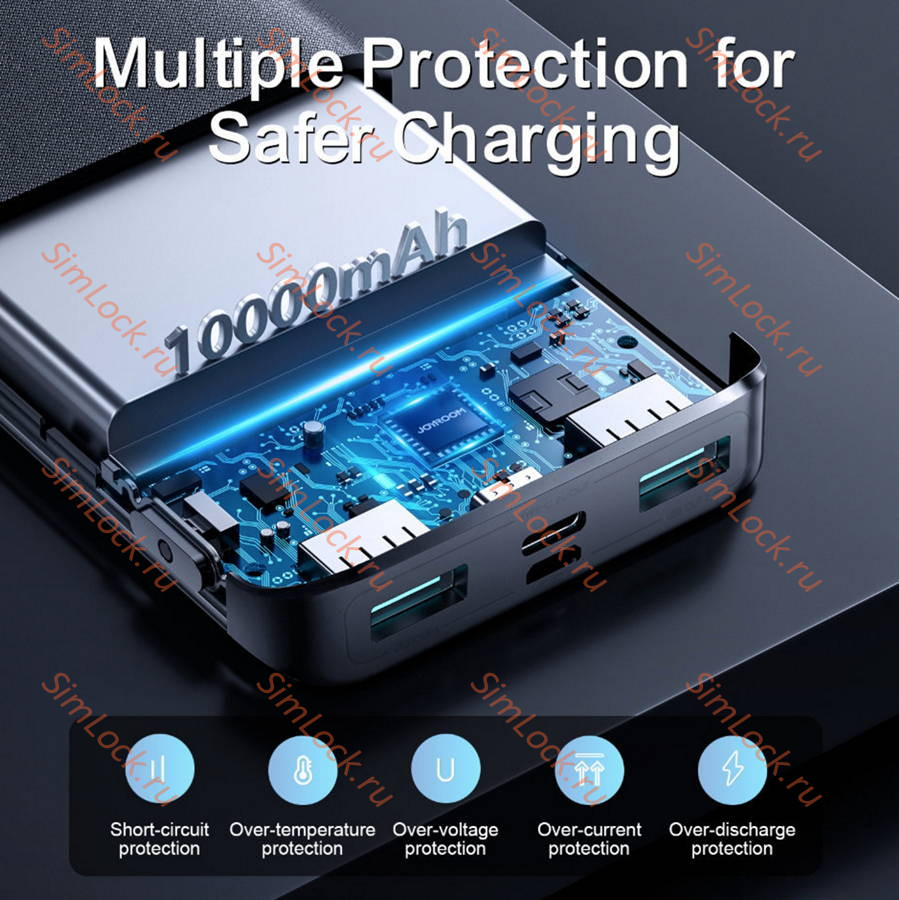 Внешний аккумулятор JoyRoom JR-QP191, 22.5W, 10000 мАч, черный