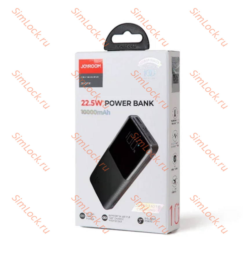 Внешний аккумулятор JoyRoom JR-QP191, 22.5W, 10000 мАч, черный
