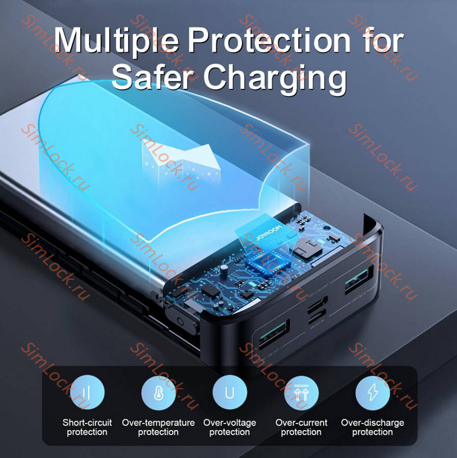 Внешний аккумулятор JoyRoom JR-QP192, 22.5W, 20000 мАч, черный