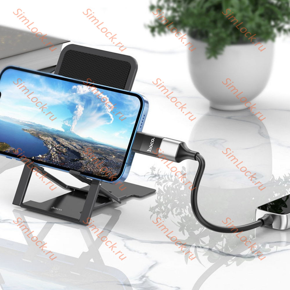 Адаптер HOCO Lightning Male To USB female, UA17, поддержка OTG