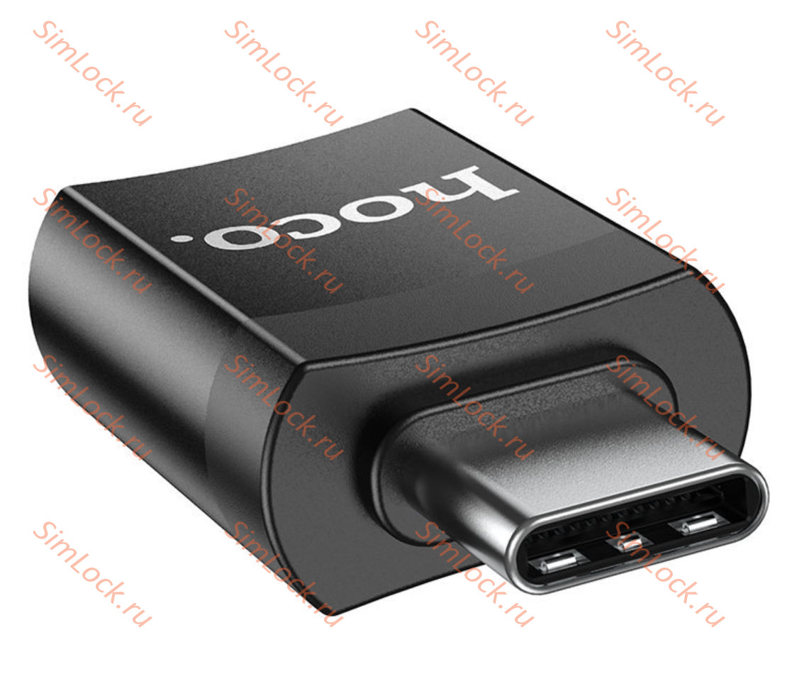 Адаптер HOCO Type-C Male To USB female, UA17, поддержка OTG