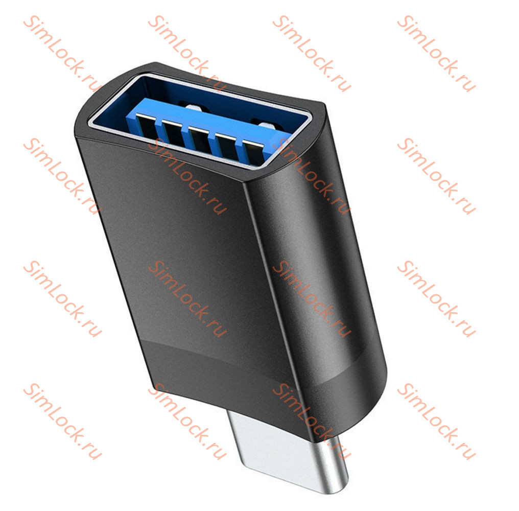 Адаптер HOCO Type-C Male To USB female, UA17, поддержка OTG