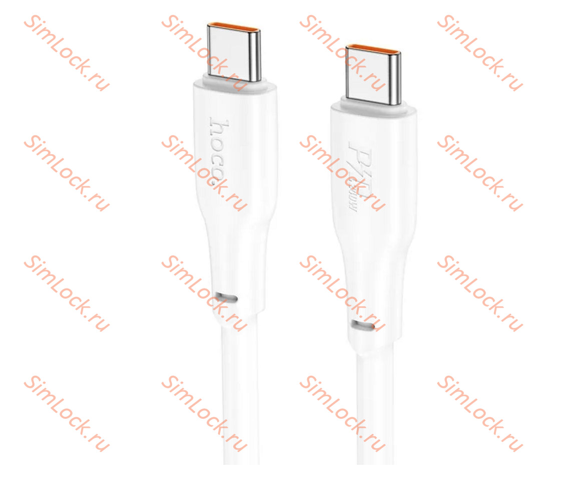 Кабель Type-C - Type-C HOCO X93, 3A/5A, 240W, 100см, для ноутбуков, Macbook, планшетов и др., белый