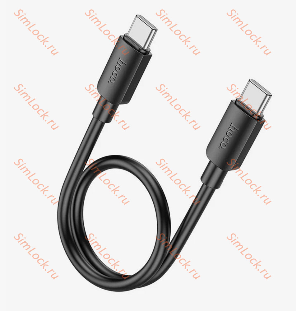 Кабель Type-C - Type-C HOCO X96, 3A, 60W, 25см, черный