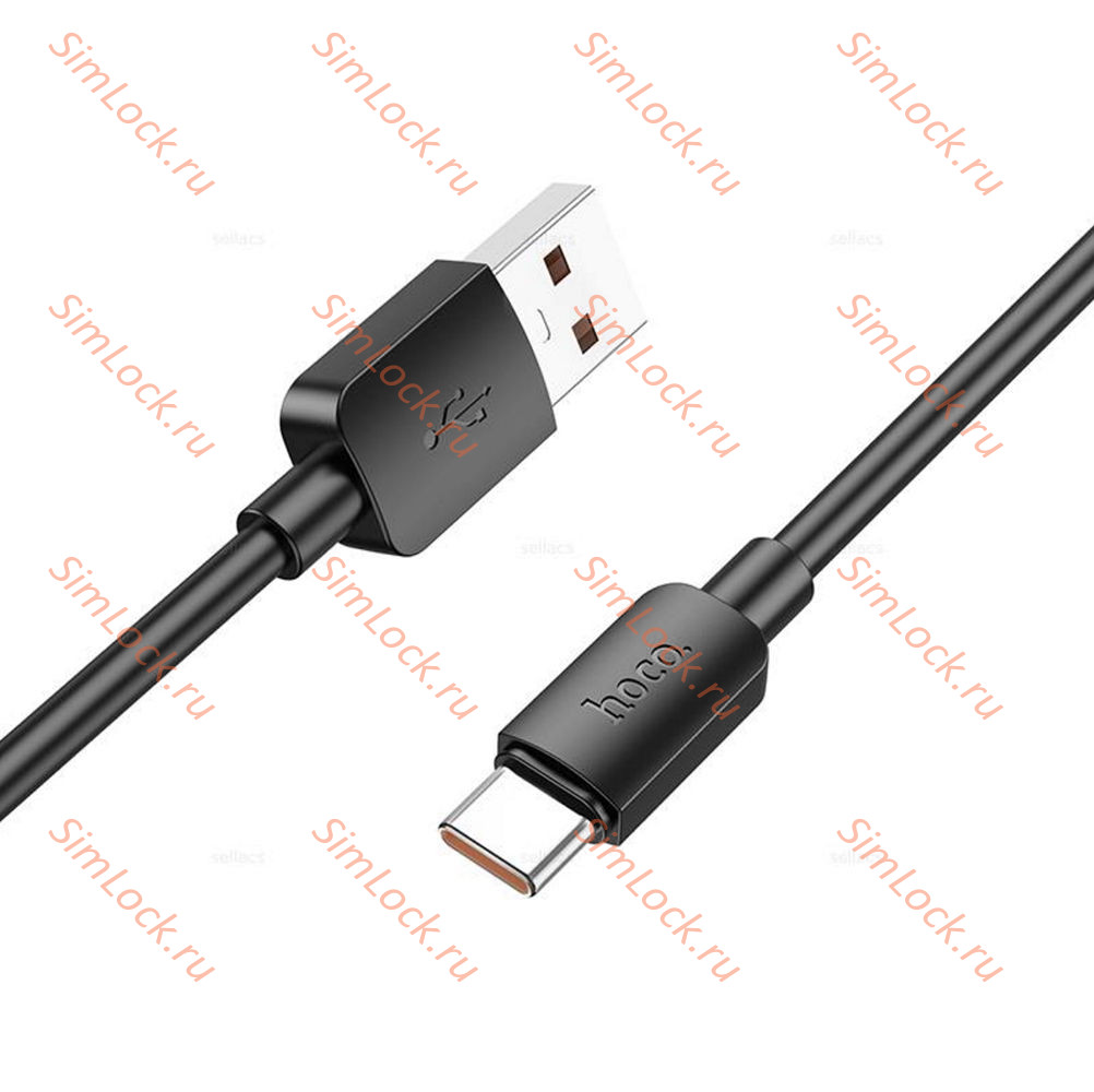 Кабель USB - Type-C HOCO X96, 6A, 100W, 100см, черный